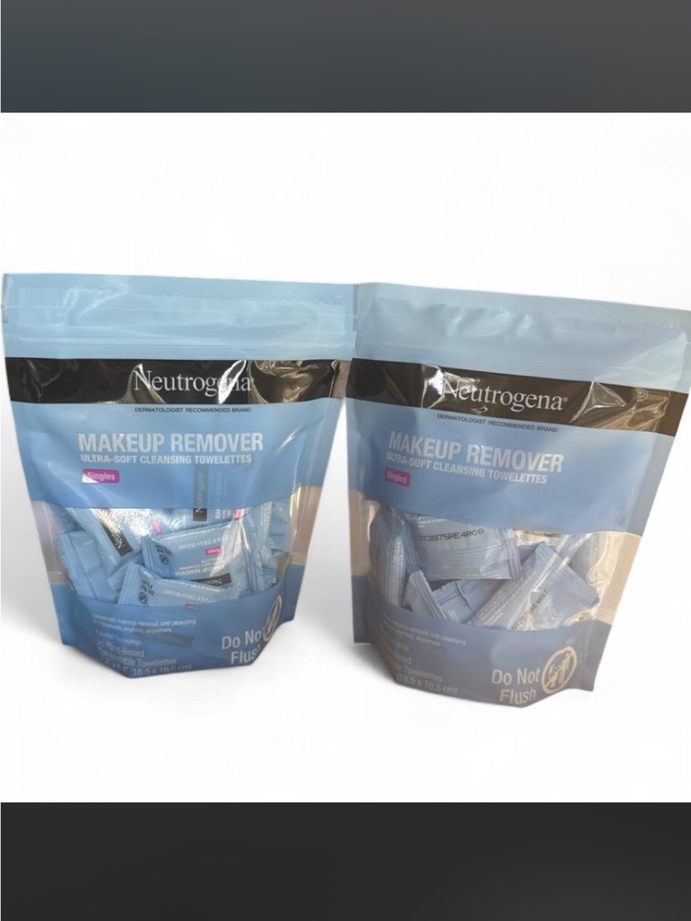 Neutrogena Makeup Remover Cleansing Towelettes - Blue Packets 2 Pack